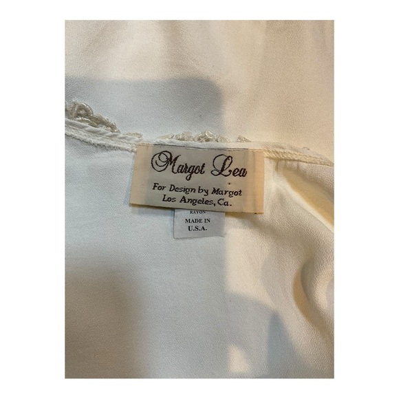 Margot Lea Women’s Vintage White Off Lace 97s Camisole Slip Sleep Top Size S - Picture 10 of 16